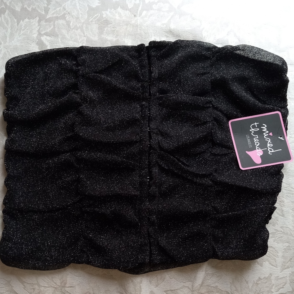 Black Sparkle Tube Top XL